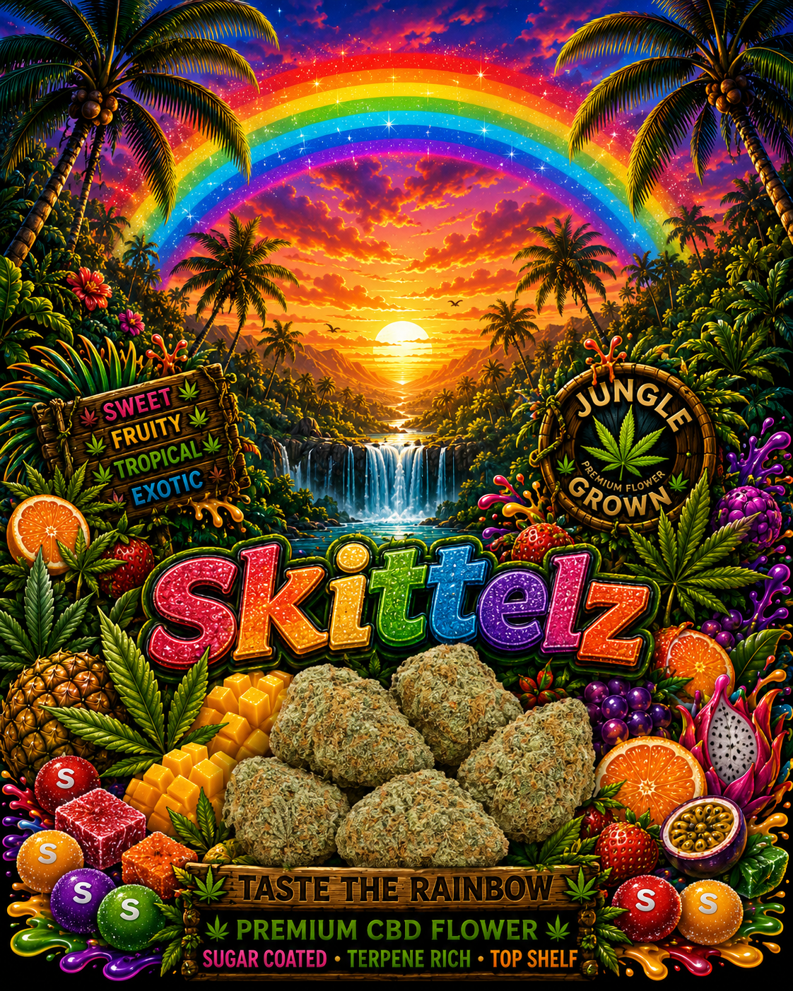 Skittelz CBD : Guide complet 2026 | Arômes, effets et conseils