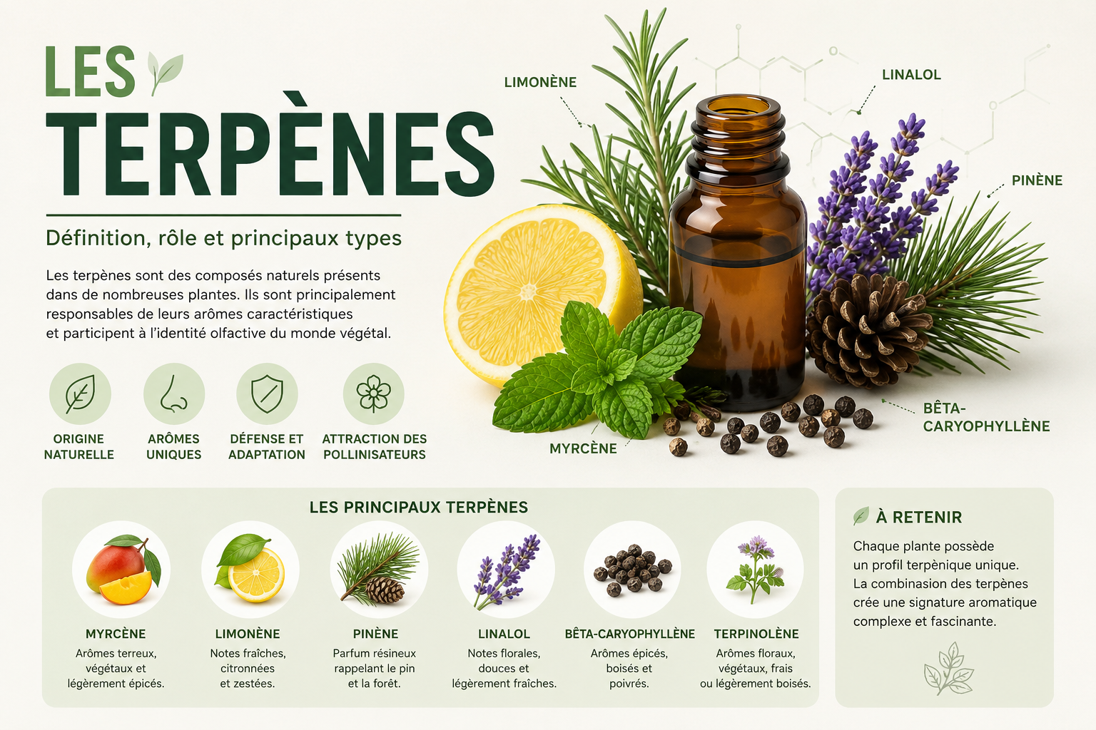 Les terpènes : définition, rôle, effets et principaux types
