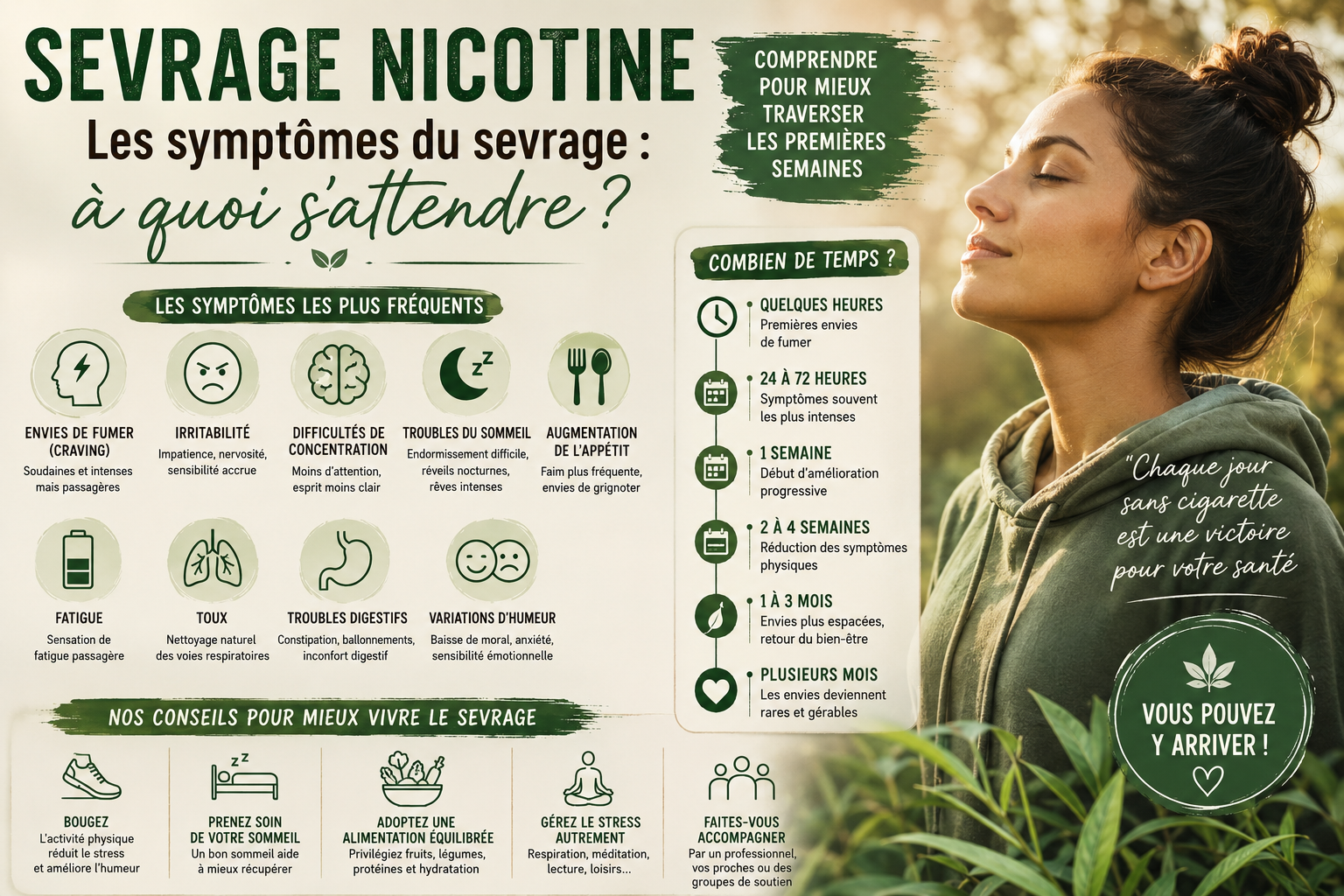 Les symptômes du sevrage nicotine : à quoi s'attendre après l'arrêt du tabac ?