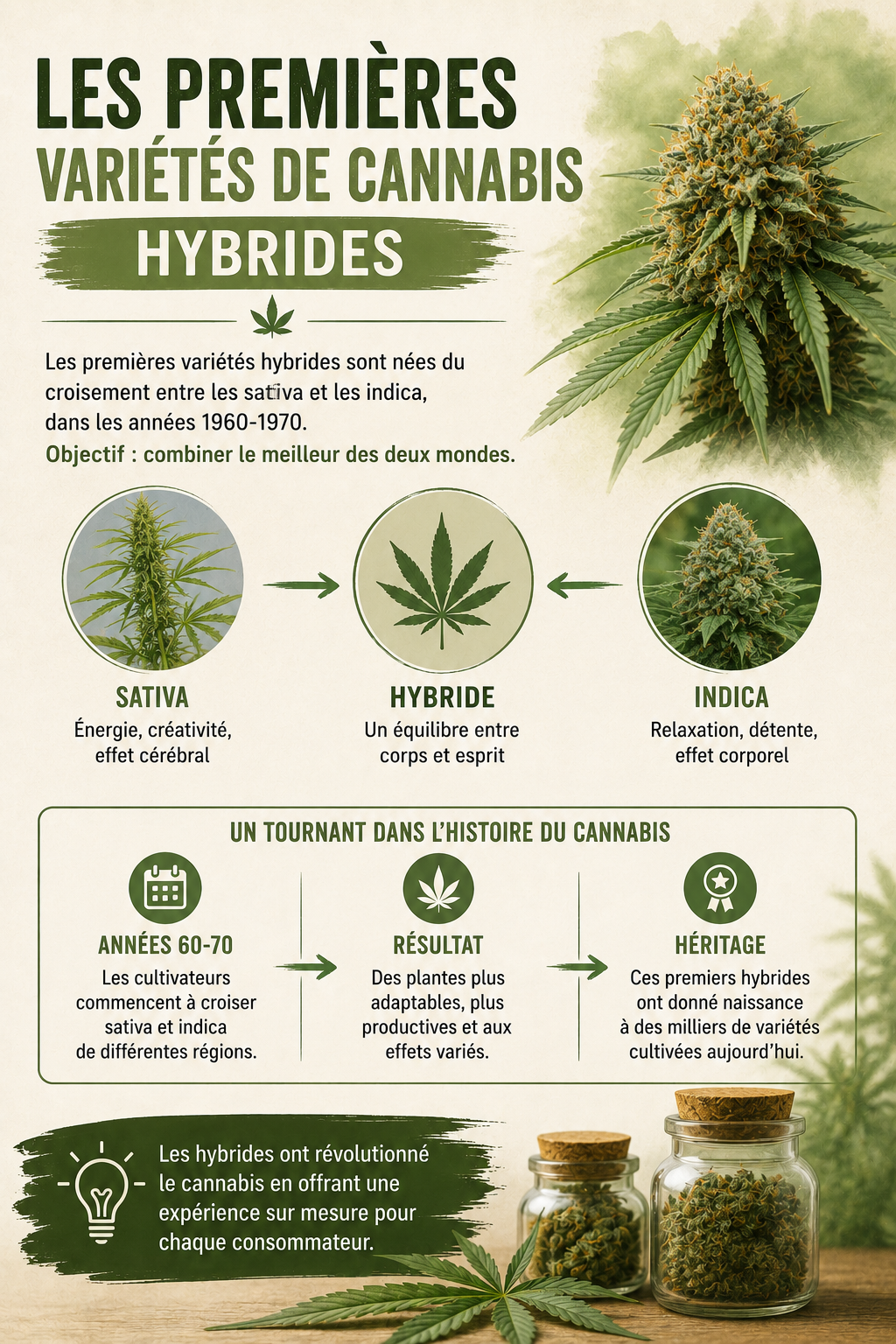 Les Premières Variétés Hybrides de Cannabis : Comment les Génétiques Modernes Sont Nées