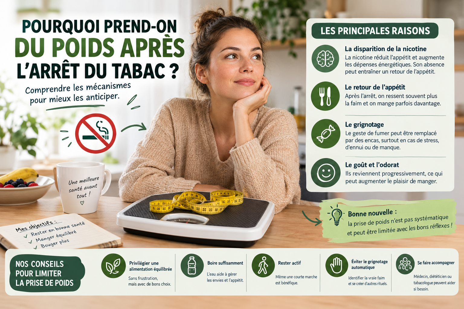 Pourquoi prend-on du poids après l'arrêt du tabac ?