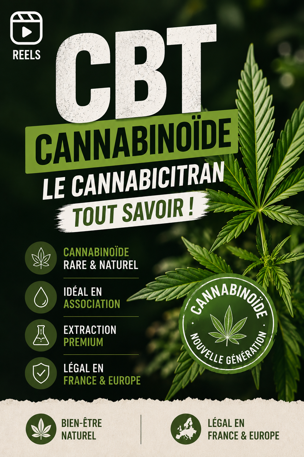 CBT cannabinoïde : effets, légalité, différences CBD & guide complet 2026